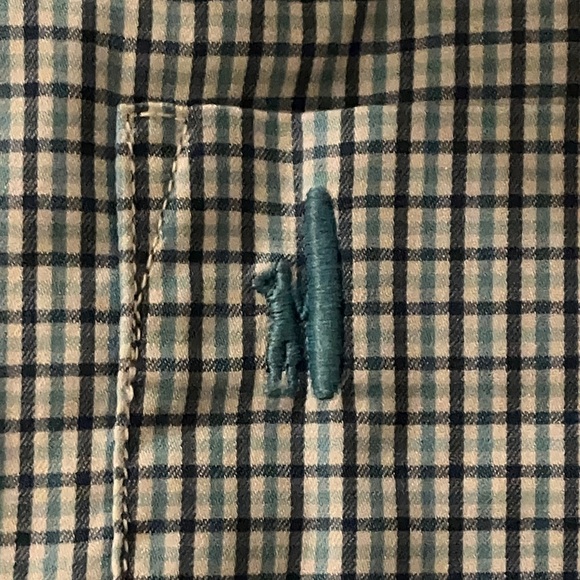 johnnie-O boys 8 years checkered Blue / White Kids Button Down Shirt - Picture 3 of 12